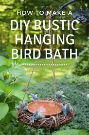 Place the ikea plate onto the dowels. How To Make A Diy Rustic Hanging Bird Bath
