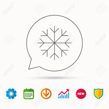 Snowflake Icon Air Conditioning Symbol Calendar Graph Chart