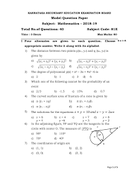 Puc Blueprint 2021 Kar 12th Important Model Question Paper 2021 1st 2nd Puc Sample Paper 2021