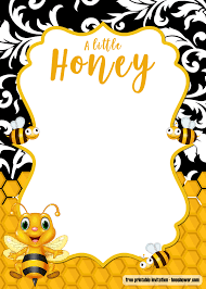 Decoration treated like honey bees or honey theme. Free Bee Baby Shower Invitations For A Mommy To Bee Free Printable Birthday Invitation Templates Bagvania