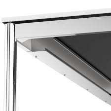 Hochwertiger moderner schreibtisch chrom glas in berlin. Schreibtisch T1 Inox Glas Chrom 150 X 75 Cm