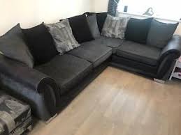 Available with coordinating headrests, footstools and pillow and scatter cushions. Black Dfs Corner Sofa For Sale Ebay