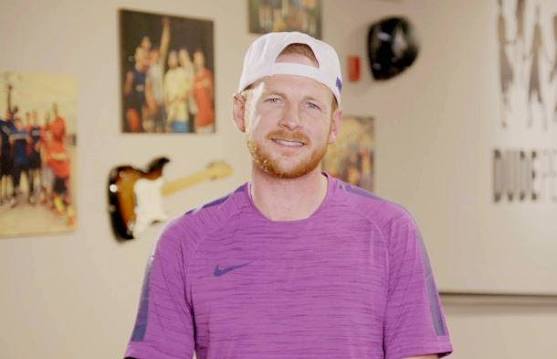 Dude Perfect's Garrett Hilbert knows all about the "blood, sweat and tears"  that go into making their trick shot videos! 💪🏀 #DudePerfectShow | CMT |  Facebook