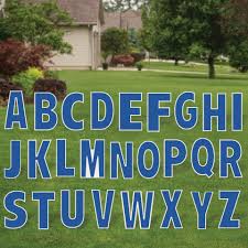 Check out the best in yard maintenance with articles like how to fix a lawnmower with low compression, are gravel beds around my foundation safe?, & more! Blue Alphabet Yard Sign Expression Set Stumps Party