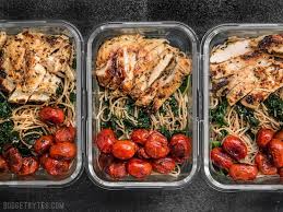 From i.pinimg.com 1 lb large chicken breast, cooked and diced. Garlic Parmesan Kale Pasta Meal Prep Budget Bytes