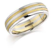 Stunning 18ct Yellow And White Gold Gents Heavy Wedding Ring Wedding Rings Rings White Gold