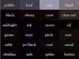 Names Of Colors In English Shades Of Black Writing Colors Name In English Writing Inspiration