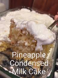 Pineapple Condensed Milk Cake Pineapple Dessert Recipes Condensed Milk Cake Milk Recipes