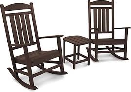 New Polywood Presidential Rocker 3 Piece Set Patio Furniture 495 Prettytr In 2020 Trex Outdoor Furniture Outdoor Wicker Chaise Lounge Outdoor Wicker Rocking Chairs