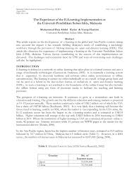 What did you do that sets. Pdf The Experience Of The E Learning Implementation At The Universiti Pendidikan Sultan Idris Malaysia