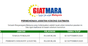 Jawatan kosong kosong terkini di malaysia dari syarikat terpercaya. Giatmara
