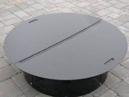 The most important function of the lid is to safely snuff out the fire when your party has come to an end. Round Steel Fire Pit Cover Snuffer Www Firebuggz 139 00 Fire Pit With Lid Latest Fire Pit With Lid Galle Fire Pit Plans Fire Pit Furniture Fire Pit Decor