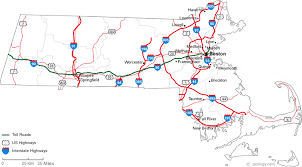 Massachusetts state map with cities, counties and towns. Map Of Massachusetts