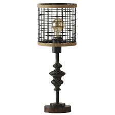 Stylecraft Home Collection 20 In Black Standard 3 Way Switch Table Lamp With Fabric Shade Cage Table Lamp Metal Table Lamps