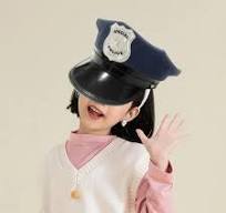 Sombrero de policía Yuyangstore para niños 54 cm