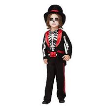 Day Of The Dead Skeleton Fancy Dress Costume Kids George At Asda Fancy Dress Costumes Kids Skeleton Fancy Dress Fancy Dress For Boy