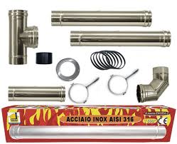 Come funziona una canna fumaria? Kit Inox Tubi Canna Fumaria Stufa Pellet Dn 80 Tubo Acciaio 316 No Nero 600 Ce M Ebay