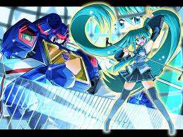 Hatsune Miku And Soundwave Transformers Artwork Transformers Art Anime