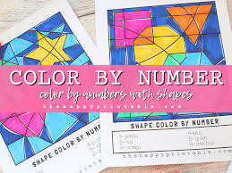 All 4000 of them are free. Color By Numbers With Shapes The Happy Printable