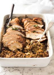 It is a legal holiday celebrated throughout the united states. Cajun Baked Turkey Breast And Dressing Stuffing Recipetin Eats
