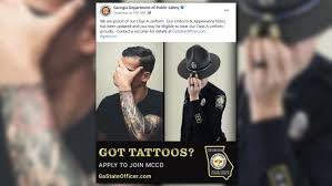 The bfd tattoo policy prohibits two categories of tattoos, brands and body art: Georgia Department Of Public Safety Adjusts Tattoo Policy 13wmaz Com