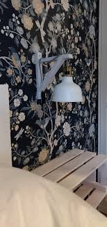 The Bedside Lamp Is An Ikea Hack Made From The Lamp Ranarp And The Console Ekby Valter Painted White The Bedside Table Is Also Wohnung Wohnen Inneneinrichtung