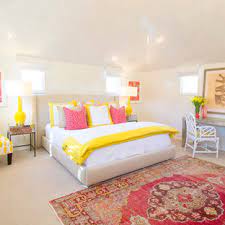 Pink and blue room pink and turquoise nursery pink blue yellow room. Pink And Yellow Bedroom Ideas And Photos Houzz