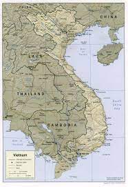 The vietnam war commemoration is conducted according to the 2008 national defense authorization act to help honor and pay tribute to vietnam veterans and their families. Map Of Vietnam Relief Map Weltkarte Com Karten Und Stadtplane Der Welt