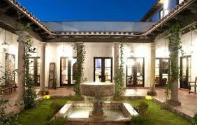Spanish Style Home Designs With Court Yard Luxury Hacienda Style Home Infinity Pool Lake Aus With Images Hacienda Style Homes Courtyard House Plans Spanish Style Homes