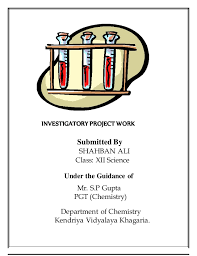 Chemistry Project For Class 12