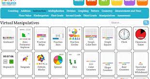 Virtual Manipulatives For Mathematics Lessons Teacher Activities Free Technology Manipulatives