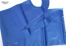 Avental descartável de plástico LDPE transparente azul claro ...