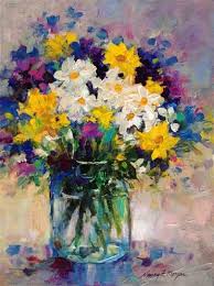 Daily Paintworks Soft Bouquet Original Fine Art For Sale C Nancy F Morgan Abstract Flower Painting Floral Painting Floral Watercolor