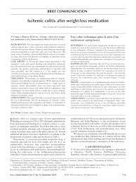 Pdf Ischemic Colitis After Weight Loss Medication