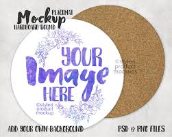Dye Sublimation Round Hardboard Table Topper Placemat Mockup Etsy Placemats Placemat Design Dye Sublimation