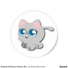 Animals Nature Sticker Kitty Free Cartoons Nature Stickers Cartoon Kids