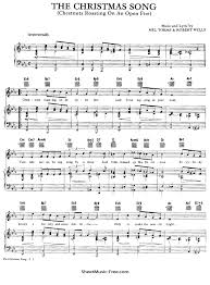 The Christmas Song Sheet Music Nat King Cole Sheetmusic Free Com
