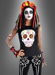 Onlineshop für karnevalskostüme und halloweenkostüme. Mexikanischer Totenkopf Shirt Tag Der Toten