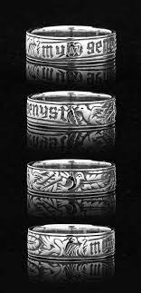 My Heart My Soul My Spirit Traditional German Posy Ring Sterling Silver Puzzle Rings Engagement Puzzle Rings Posy Rings Celtic Wedding Bands Wedding Rings Unique Silver Wedding Rings German Jewelry