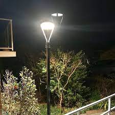Garden Post Lights Led Circular Area Light Fixture With Photocell Chiuer Garden Post Lights Post Lights Garden Lamp Post