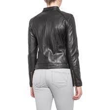 Cole Haan Black Lamb Leather Jacket Zip Front For Women Lamb Leather Jacket Leather Jacket Leather Jackets Women