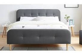 Avis et comparaison de 5 lits en hauteur 2 personnes. Lit De 2 Places Homifab Lit Adulte Scandinave En Tissu Gris Fonce Capitonne Sommier A Latte 140x190 Collection Mark Darty
