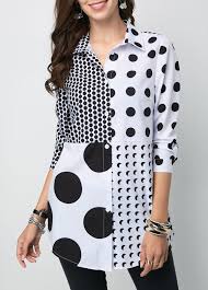 Black And White Polka Dot Shirt Womens 42 Womens Shirts You Will Want To Try Fashion New Trends Trendy Tops Polka Dot Shirt Blouse Designs