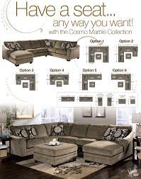 Signature Design By Ashley Cosmo Marble Sectional Sofa With Chaise Lounger L Fish Sofa Sectional Indianapolis Greenwood Home Home Living Room Home Decor
