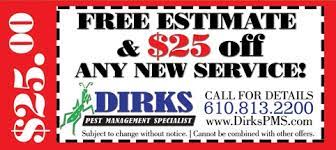 View our industry leading pest control plans, get a free over the phone estimate, or schedule a free inspection. Dirks Pest Management Specialist Wildlife Termite And Pest Control Dirks Pest Control