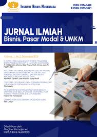 Tanaman obat indonesia may 17, 2021. Jurnal Ilmiah Bisnis Pasar Modal Dan Umkm