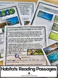 Habitats Science Reading Comprehension Passages Reading Comprehension Passages Reading Comprehension 2nd Grade Activities
