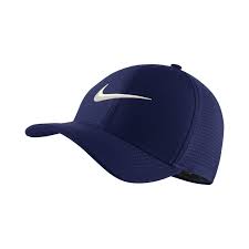 Nike Aerobill Classic 99 Fitted Golf Hat Blue Golf Hats Silver Fashion Wicking Fabric