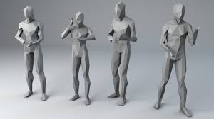 25 Lowpoly Human Characters Bundle 3d Model Character Design 3d Character Low Poly Character
