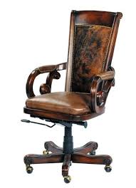 This western office chair is shown with dark chocolate leather and medium brindle cowhide. Wood Leather Cowhide Computer Office Chair Office Chair Leather Chaise Lounge Chair Leather Chair